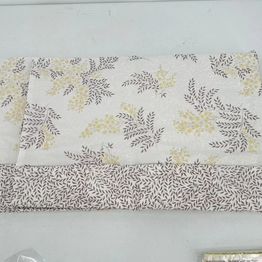 NWT Mimosa By Anne De Solene Floral QUEEN Duvet & Sham Set Percale Cotton - Picture 11 of 12
